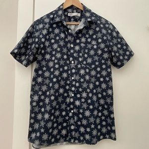 National Standards - Japanese Geometric Star Print in White and Navy